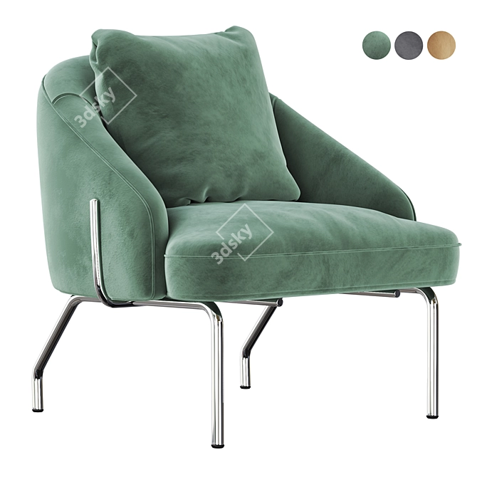 Modern Bahia Armchair: Stylish Comfort for Every Home 3D model image 1