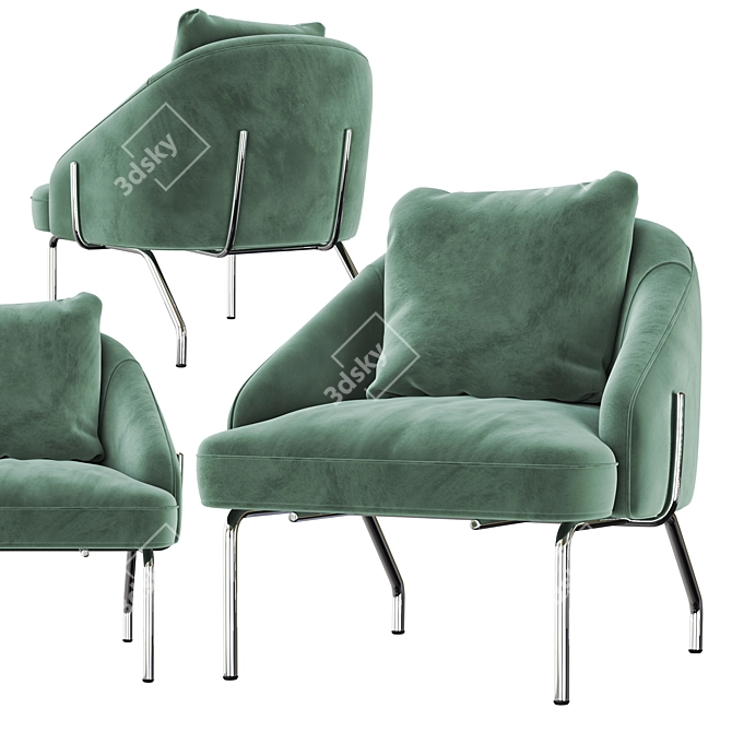 Modern Bahia Armchair: Stylish Comfort for Every Home 3D model image 2