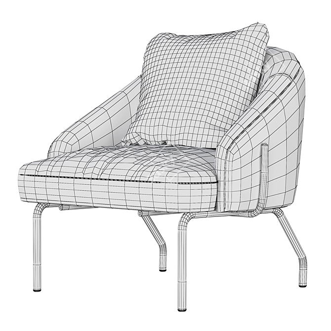 Modern Bahia Armchair: Stylish Comfort for Every Home 3D model image 6