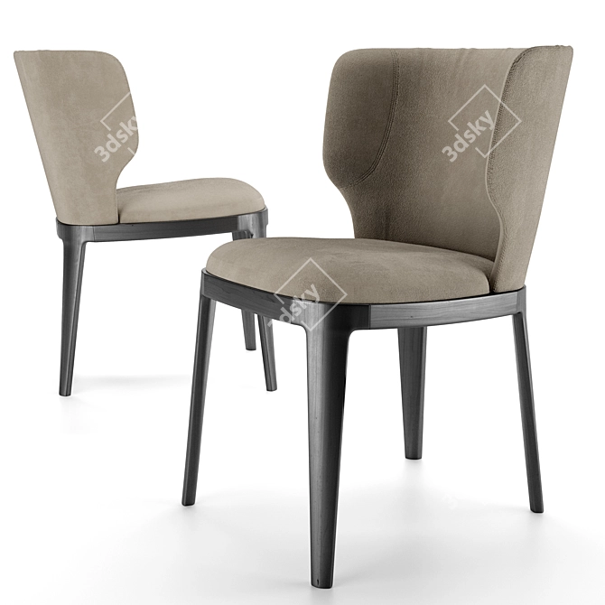 Elegant Joy Chair & Flame Table 3D model image 3