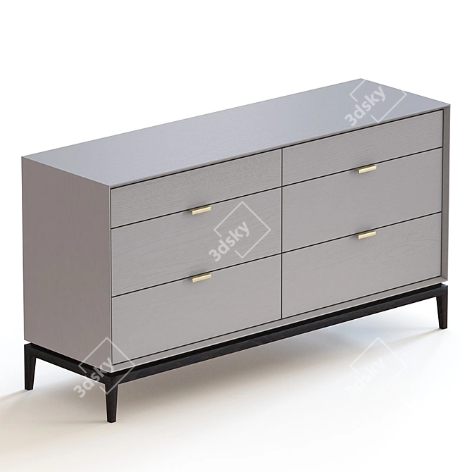 Stylish "Fine" Chests of Drawers 3D model image 3