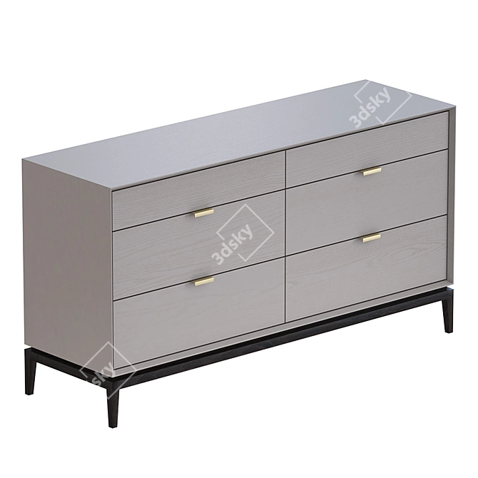 Stylish "Fine" Chests of Drawers 3D model image 10