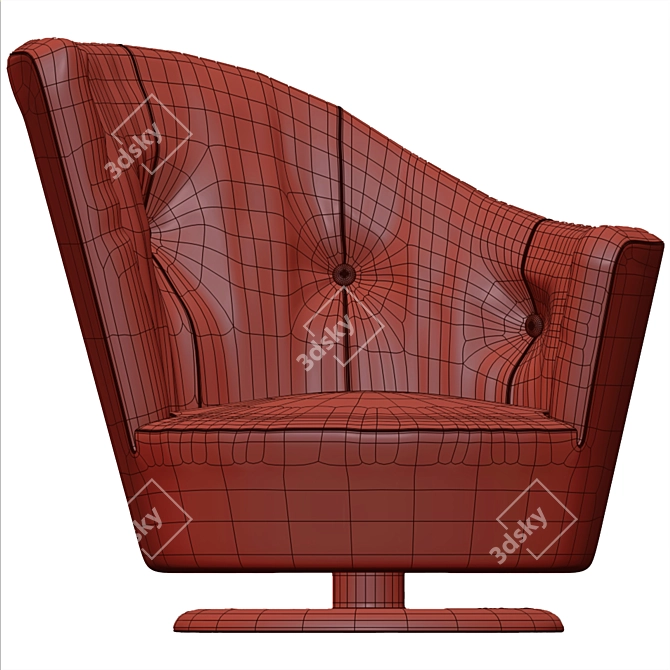 Italian Luxury: Giorgetti Arabella Armchair 3D model image 3