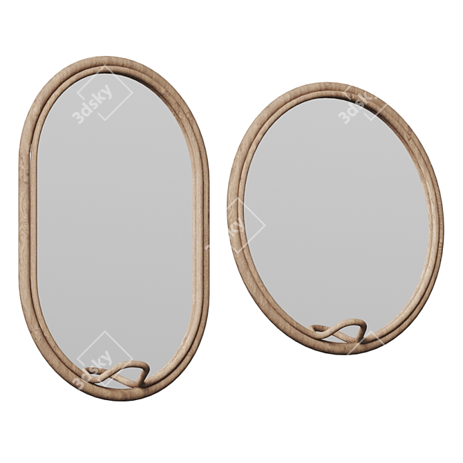 Lasso Wall Mirror with Hook 3D model image 1