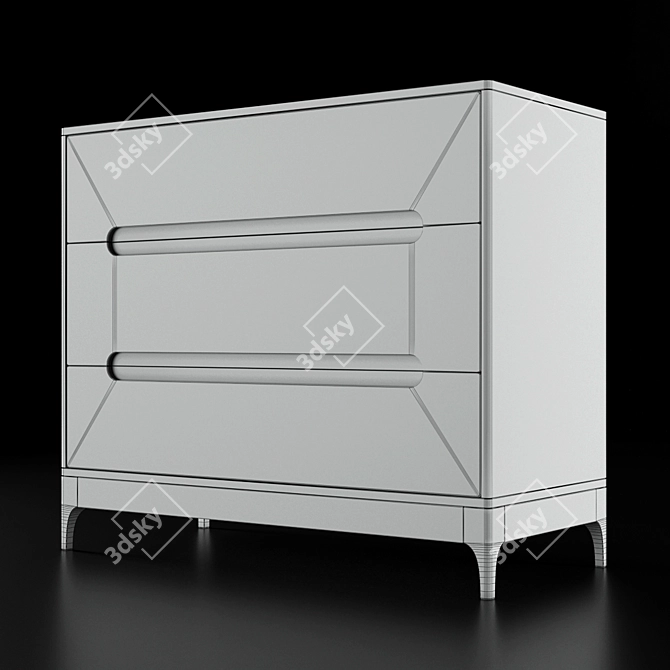 Oakwood Dresser | Handcrafted Design 3D model image 4