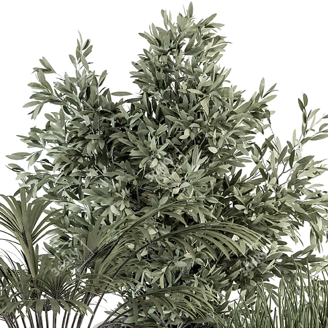 Green Oasis: 3-In-1 Indoor Plant Set 3D model image 3