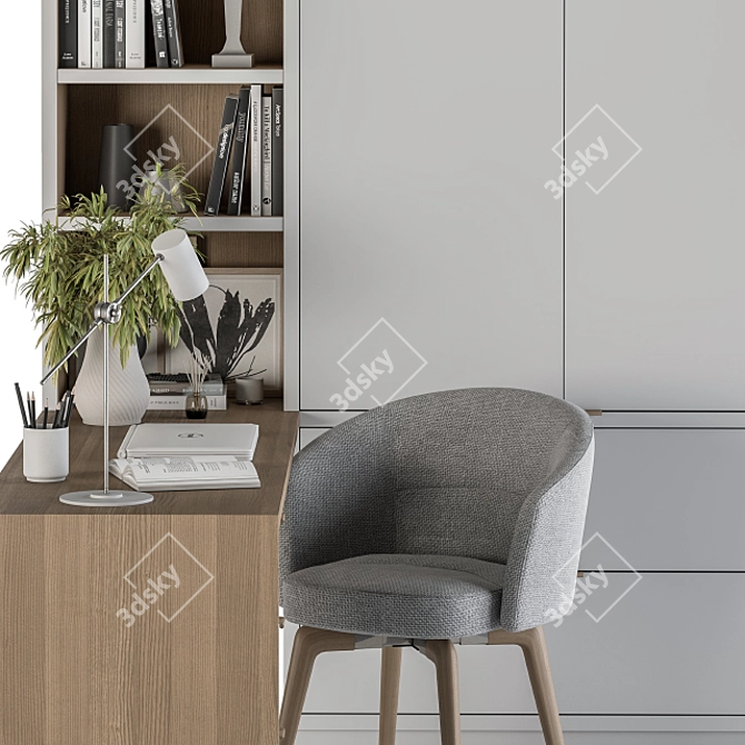 Sleek and Functional Home Office Set 3D model image 5