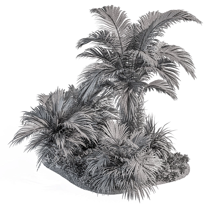 Tropic Oasis Garden Set 3D model image 4