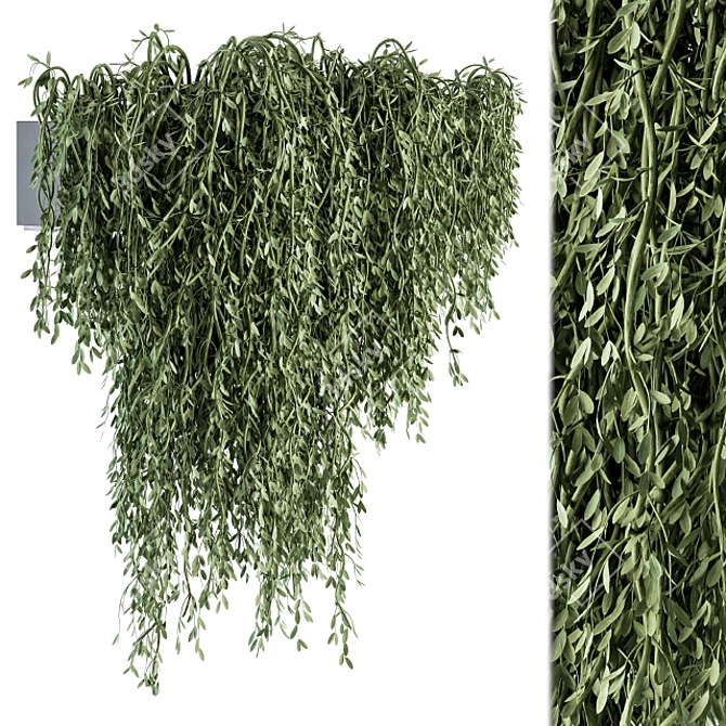 Green Oasis Hanging Plant Set 3D model image 1