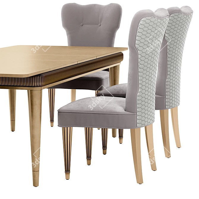 Modern Italian Dining Set 3D model image 3