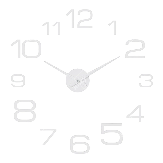 Elegant Palisade Wall Clock 3D model image 2