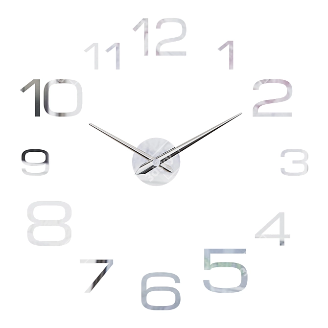 Elegant Palisade Wall Clock 3D model image 4