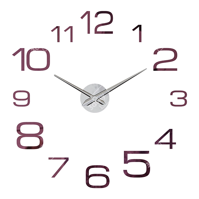 Elegant Palisade Wall Clock 3D model image 7