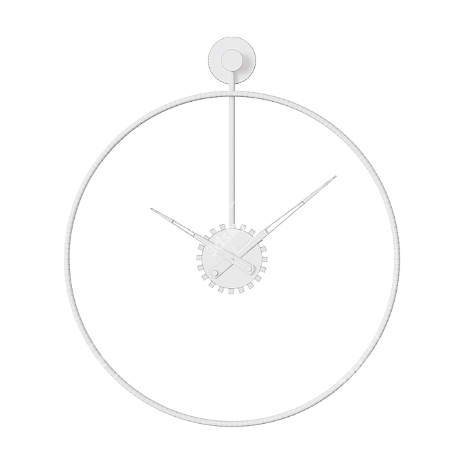 Sleek Time Revolution Wall Clock 3D model image 3