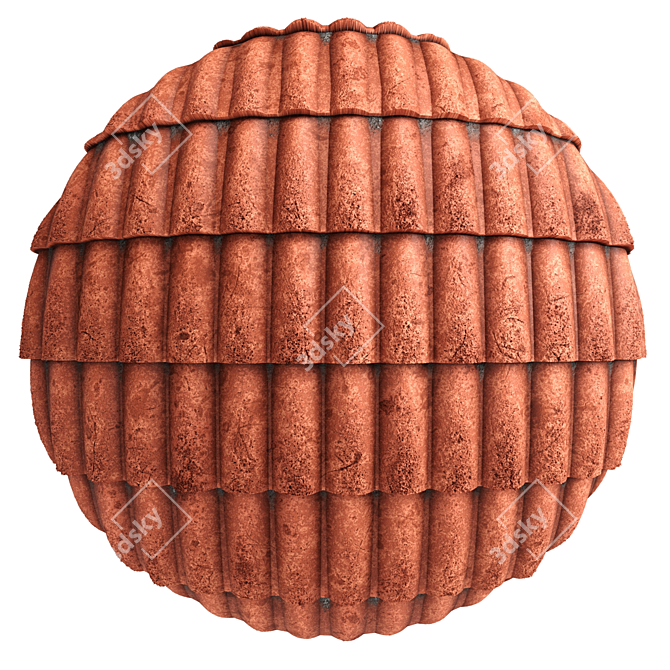 Versatile PBR Roof Tile Material 3D model image 1