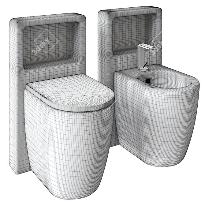Magicbox by Ceramica Cielo – Stylish Back to Wall WC 3D model image 2