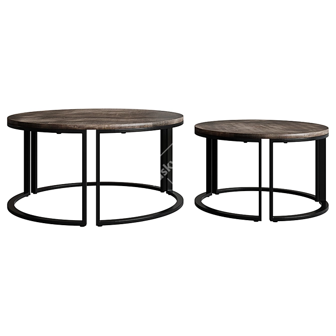 Borough Wharf Coffee Tables - Elegant and Compact 3D model image 1