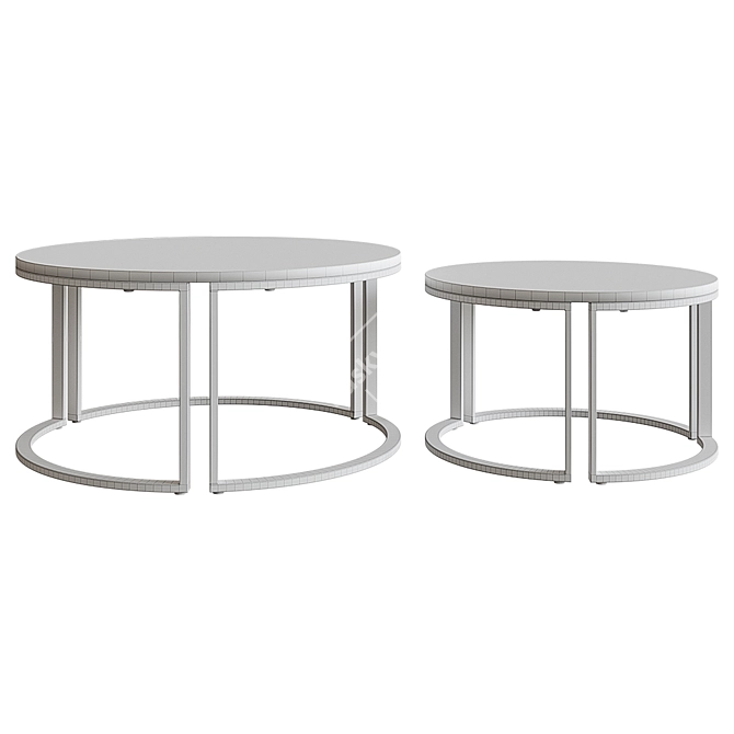 Borough Wharf Coffee Tables - Elegant and Compact 3D model image 2