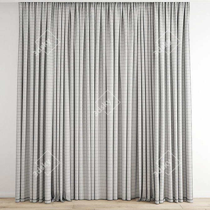 Poly Curtain Set: High Quality Model 3D model image 4