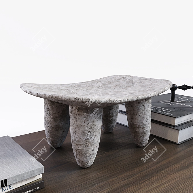 Elegant Coffee Table Decor Set 3D model image 3