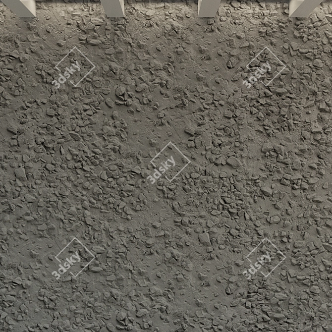 Crushed Stone Material for 3D Design 3D model image 3