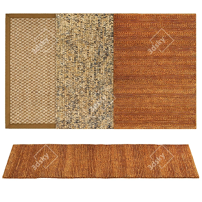 Contemporary Floor Rug 3D model image 1