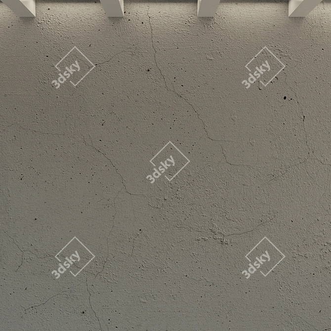 Vintage Concrete Wall Texture 3D model image 2