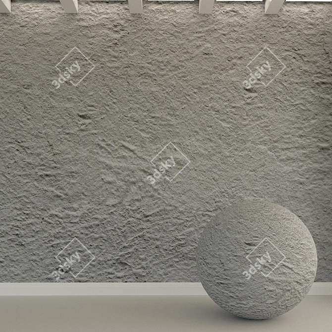 Title: Vintage Concrete Wall Panels 3D model image 1