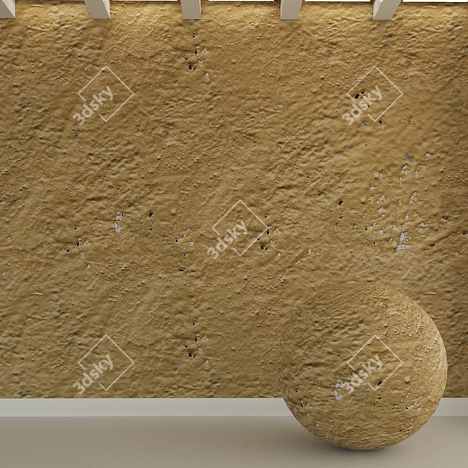 Title: Vintage Concrete Wall Texture 3D model image 1