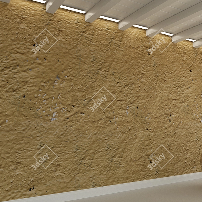 Title: Vintage Concrete Wall Texture 3D model image 3