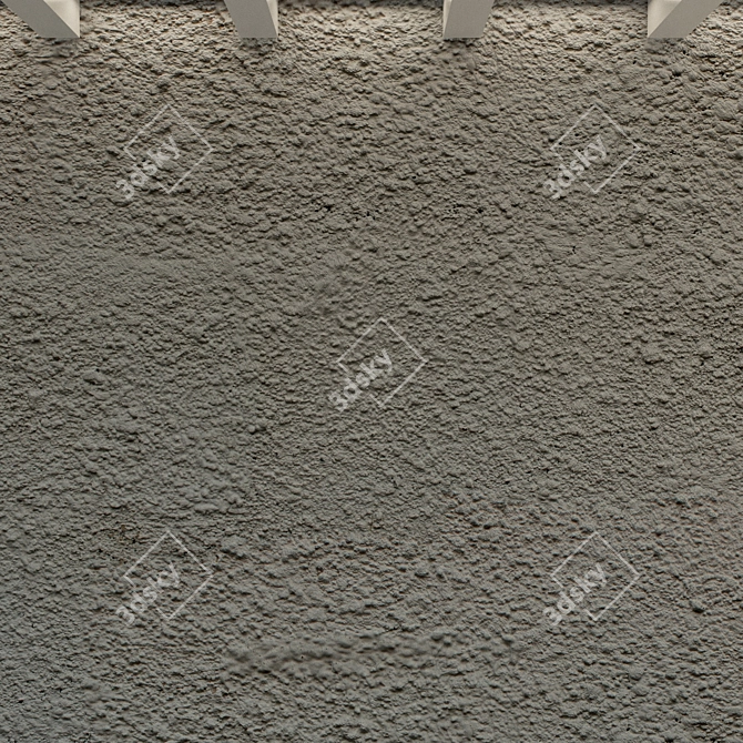 Title: Vintage Concrete Wall 3D model image 2