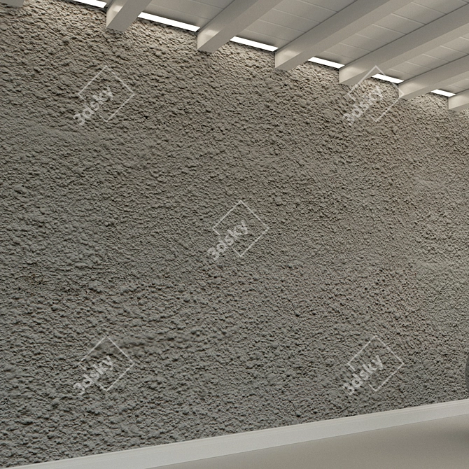 Title: Vintage Concrete Wall 3D model image 3