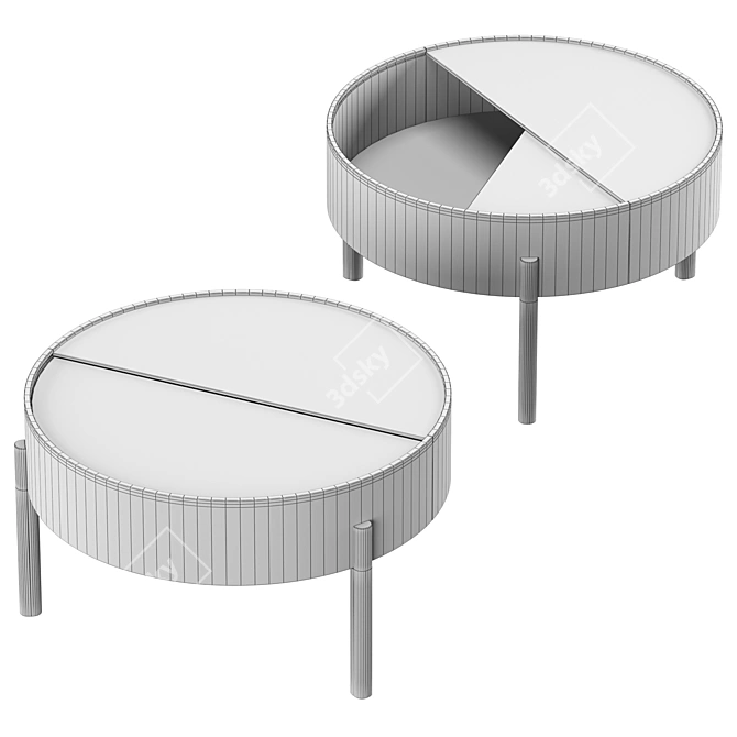 Contemporary Arc Coffee Table 3D model image 4