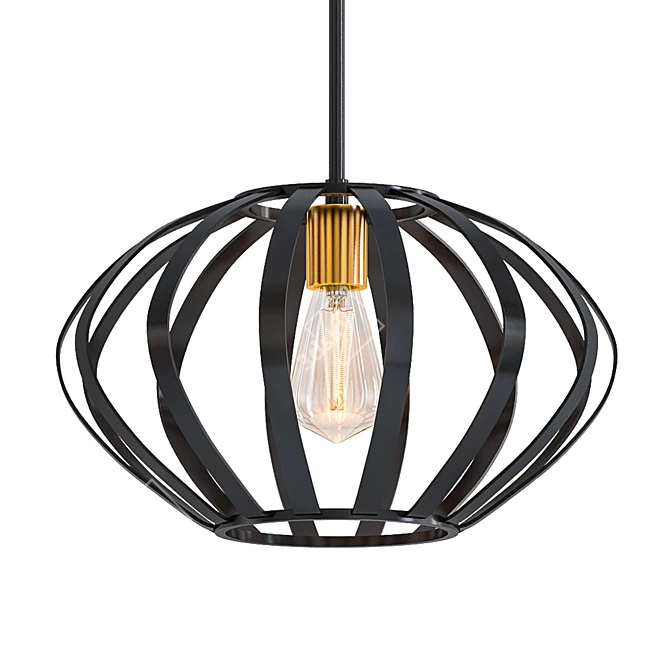 Modern Bellevue Single Light Pendant 3D model image 1