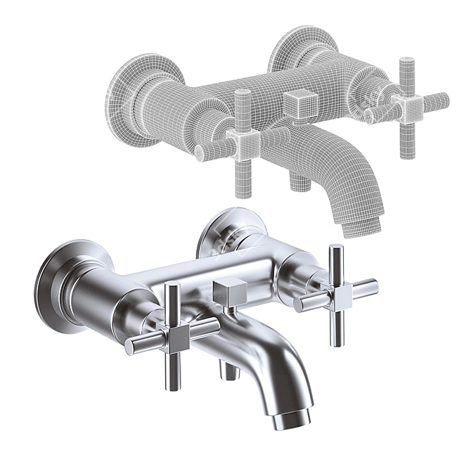 Vitra Shower Faucets with Rubber Hose 3D model image 4