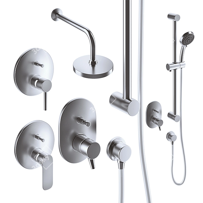 Vitra Concealed Shower Mixers 3D model image 1