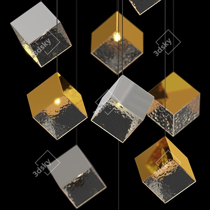 Elegant Pyrite Lighting Compositions 3D model image 2