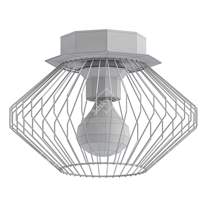 Industrial Chic Ceiling Light - Lussole Loft 3D model image 2