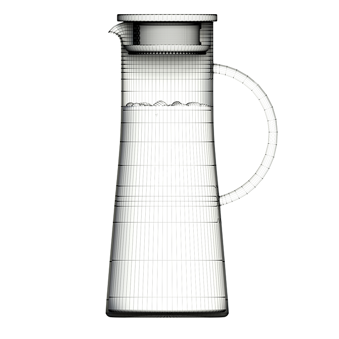 Refreshing Lemonade in Pitcher 3D model image 4