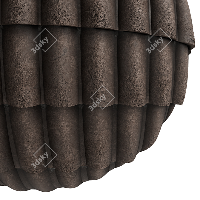 3-Color Roof Tile Materials: PBR, Sbsar, 4K 3D model image 5