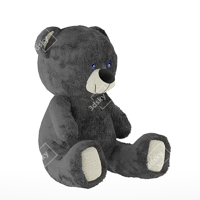 Fluffy Teddy Bear Plush 3D model image 2