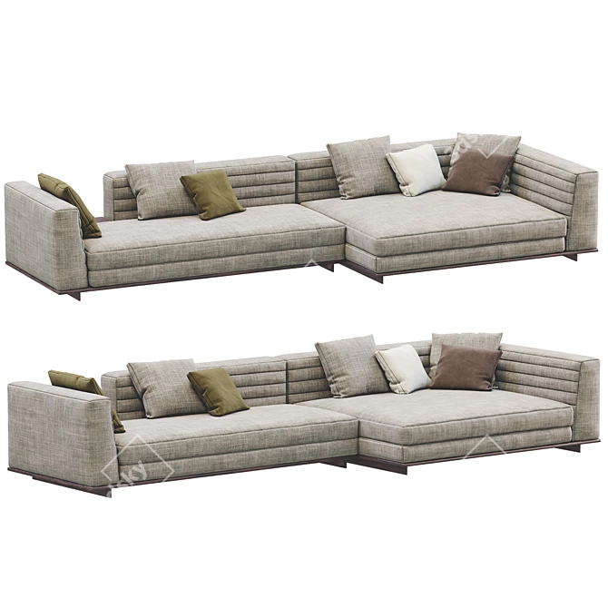 Luxury Minotti Roger Sofa 3D model image 2