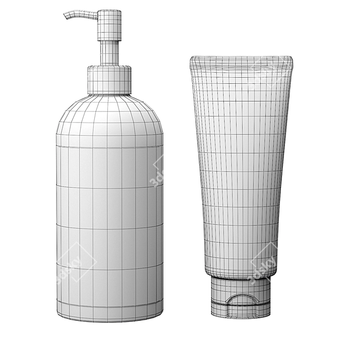 Three-in-One Bathroom Essentials 3D model image 4