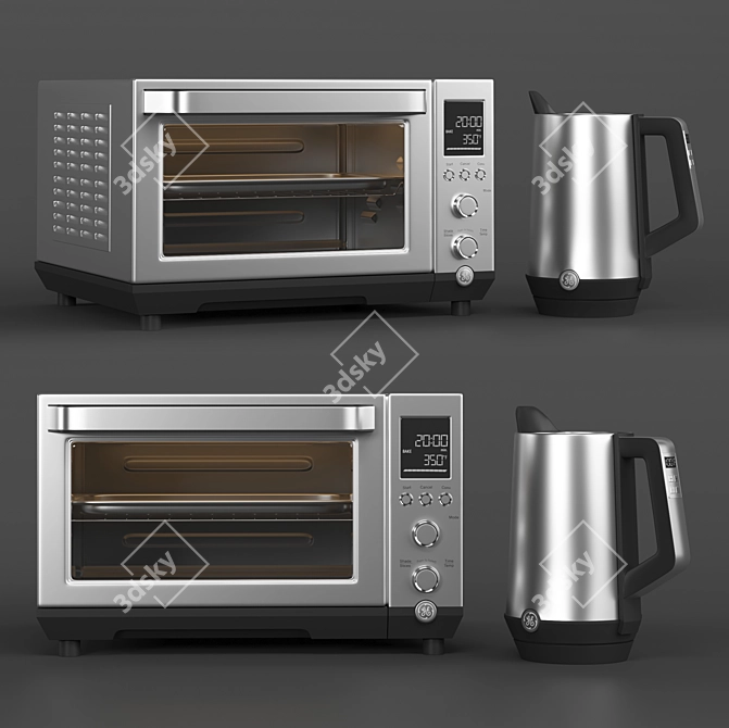 GE Premium Kitchen Set: High-Quality Appliances 3D model image 1