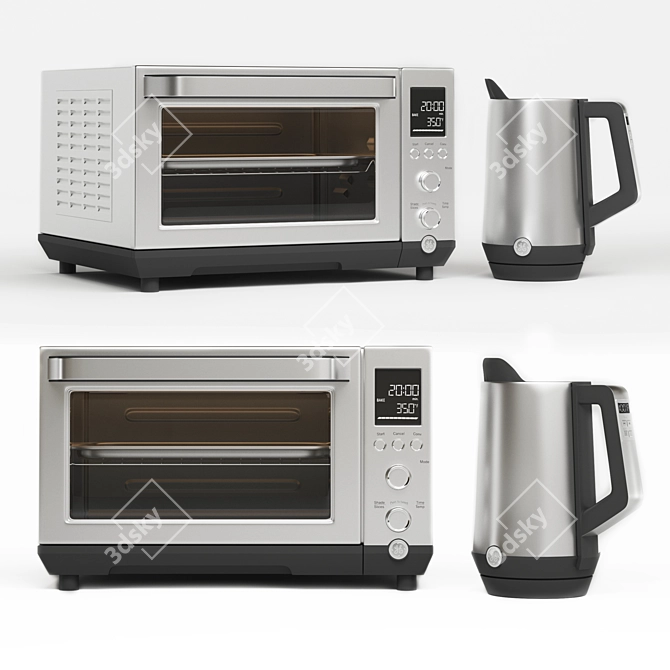 GE Premium Kitchen Set: High-Quality Appliances 3D model image 7