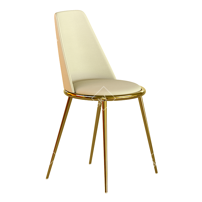 AURORA Contemporary Padded Chair 3D model image 2