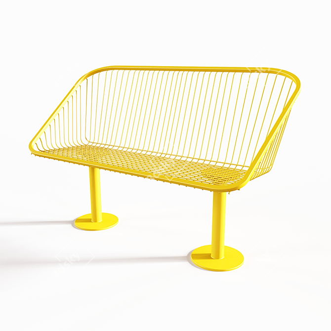 Korg Park Bench: Outdoor Seating Elegance 3D model image 9