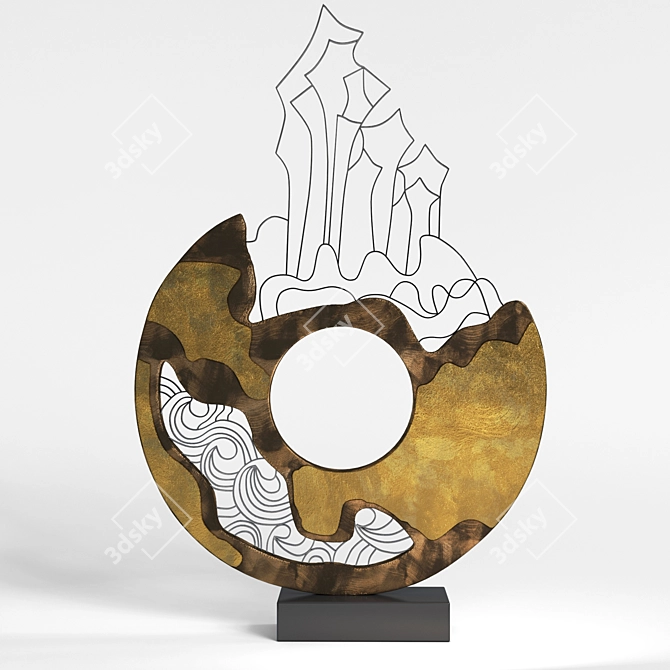 Contemporary Metal Interior Sculptures 3D model image 4