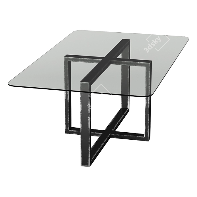 Modern Loft Table Slide 3D model image 1