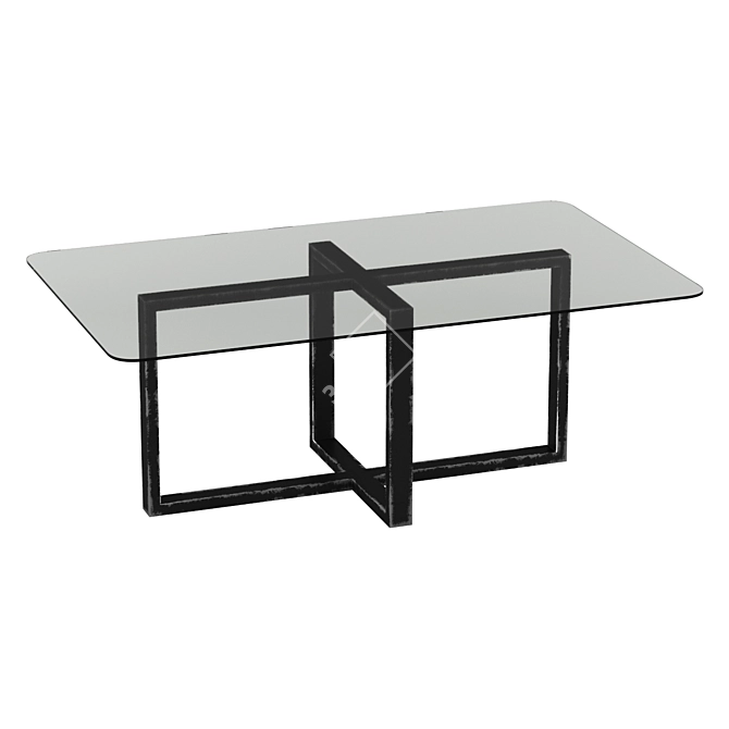 Modern Loft Table Slide 3D model image 2